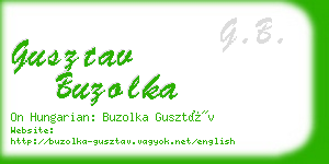 gusztav buzolka business card